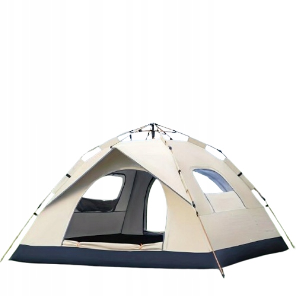 Namiot Kempingowy Samorozkładający Się Turystyczny 4 Osobowy Beżowy