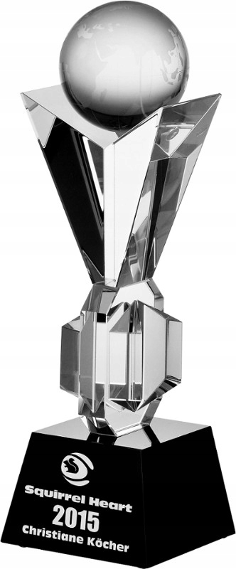 ELEGANCKA STATUETKA SZKLANA - GRAWER ORAZ ETUI