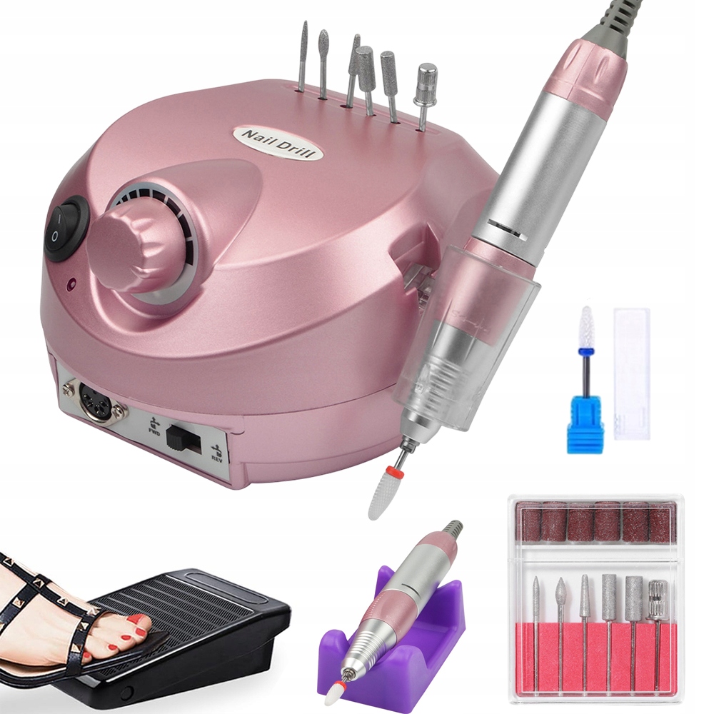 Profesionální Bruska Manikúra Pedikúra Hybridní Gely Silná 65W Frézy