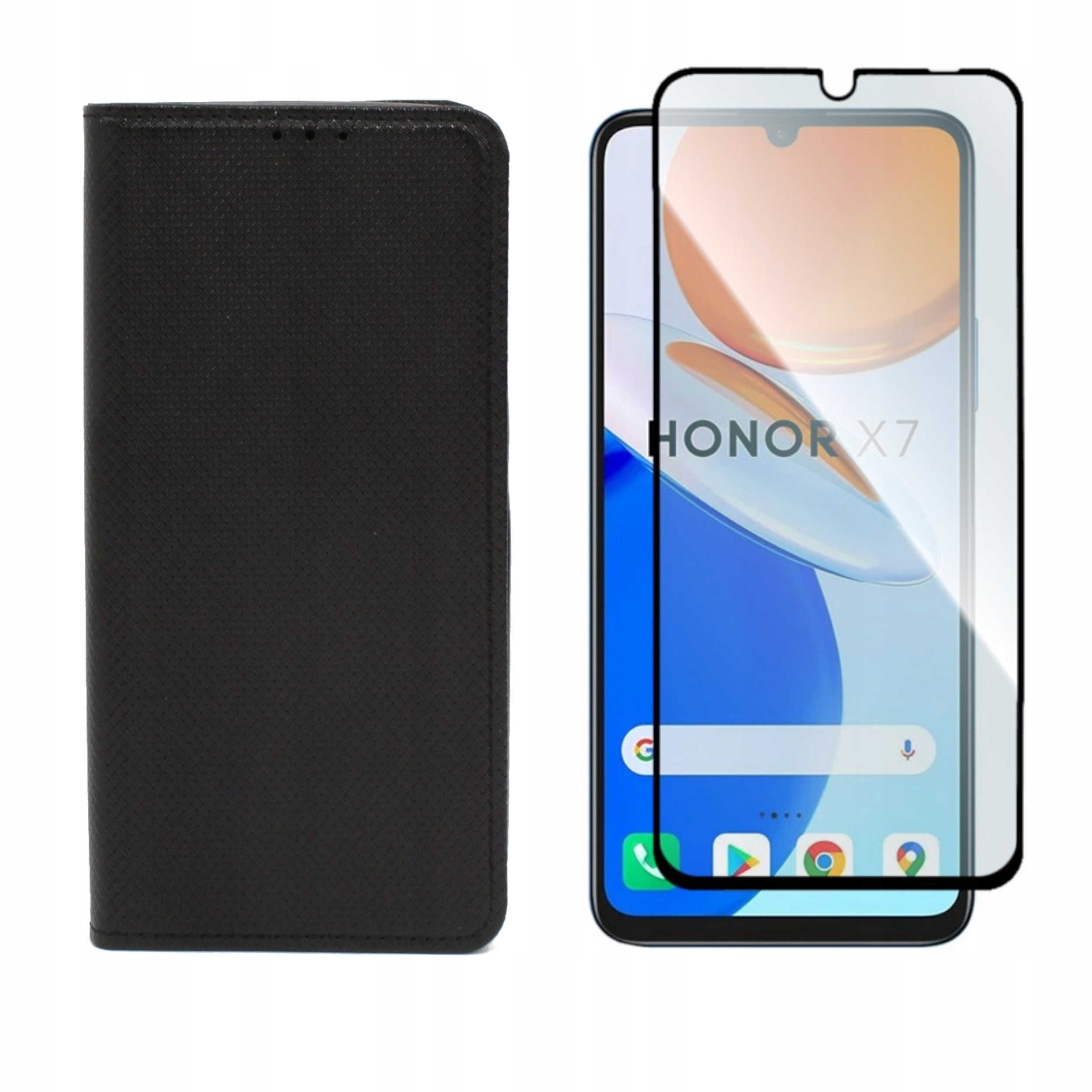 

Etui do Honor X7 5109ADUB Smart Magnet czar+SZKŁO