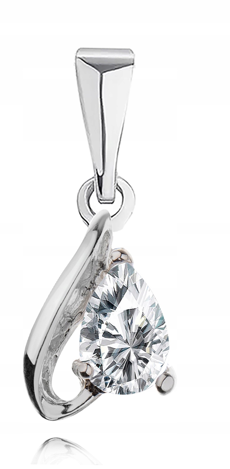 

Srebrny Wisiorek Z Cyrkonią W Kształcie Łezki 925!