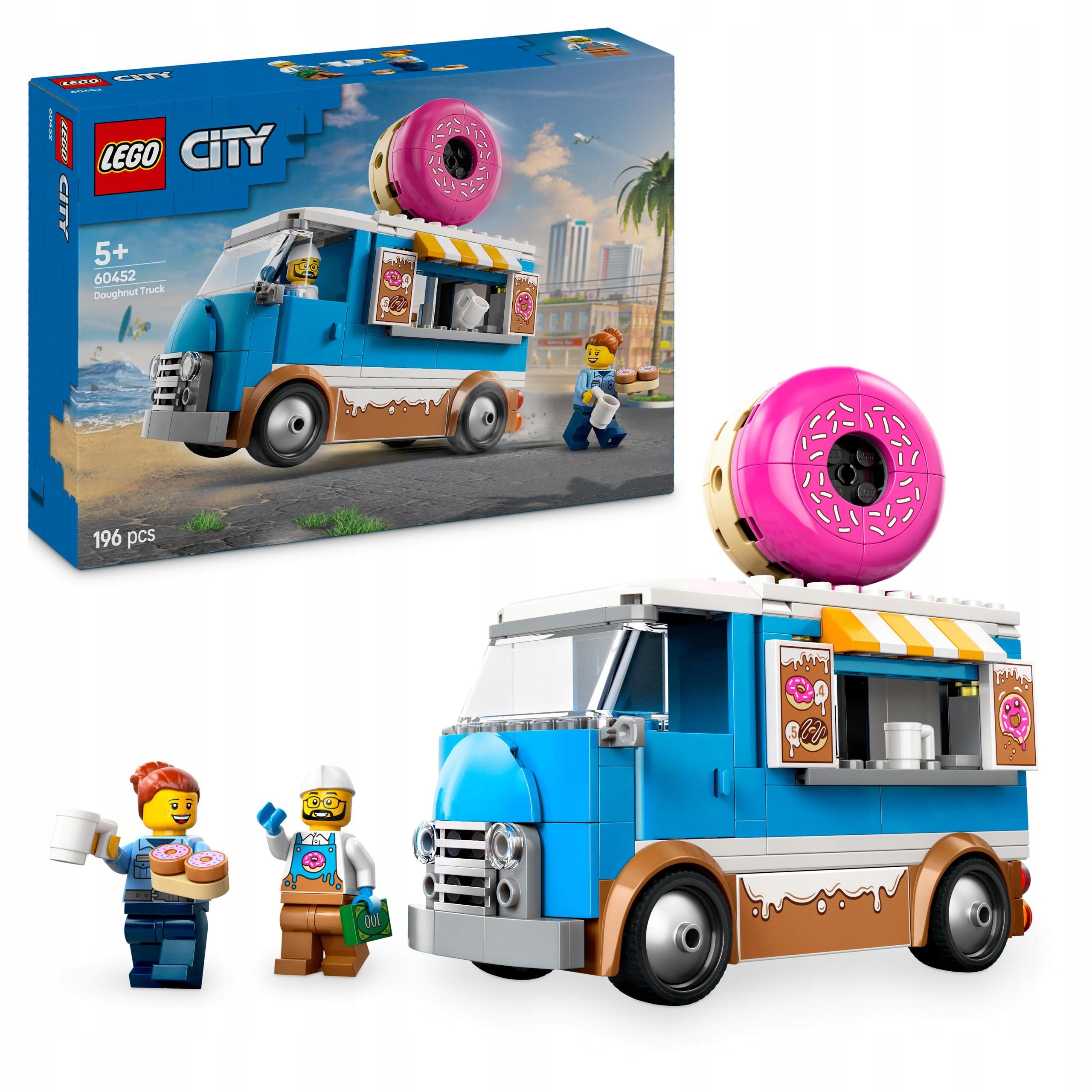 Sada Lego City Mobilní Kobliha Nákladní Auto S Koblihami 60452 Stavebnice