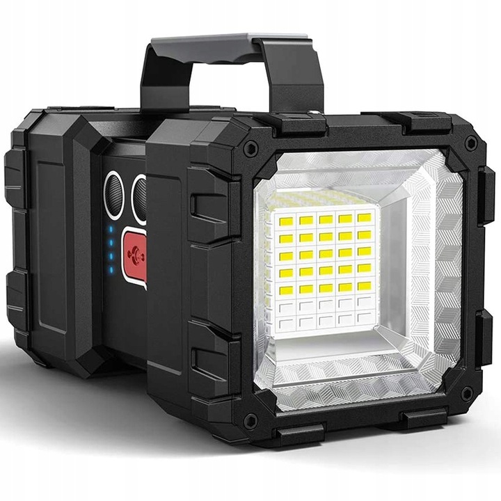 LATARKA LED TAKTYCZNA MOCNA AKUMULATOROWA SZPERACZ USB REFLEKTOR 1000LM 40W Materiał tworzywo sztuczne