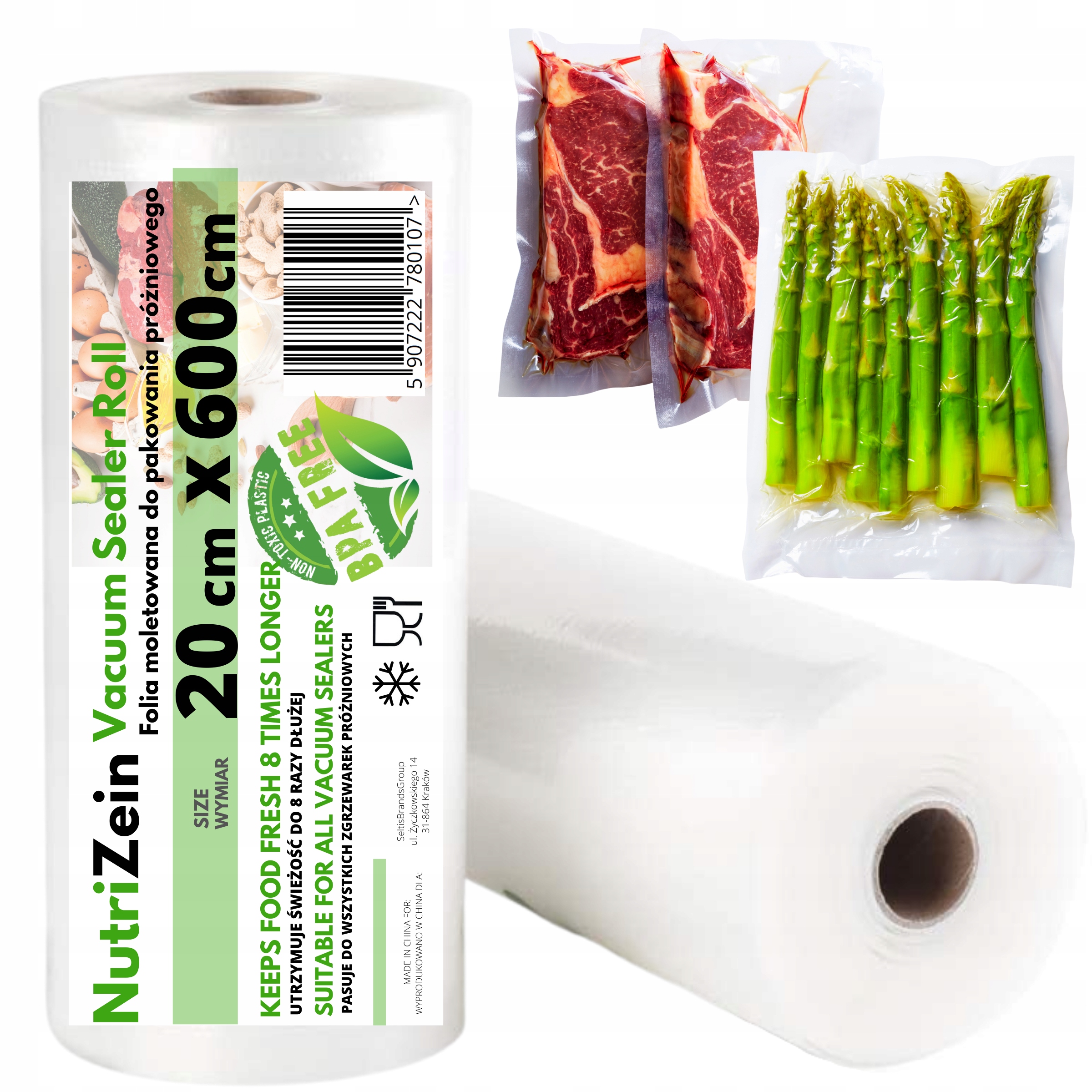 

Folia Do Zgrzewarki Próżniowej Rękaw 20x600cm