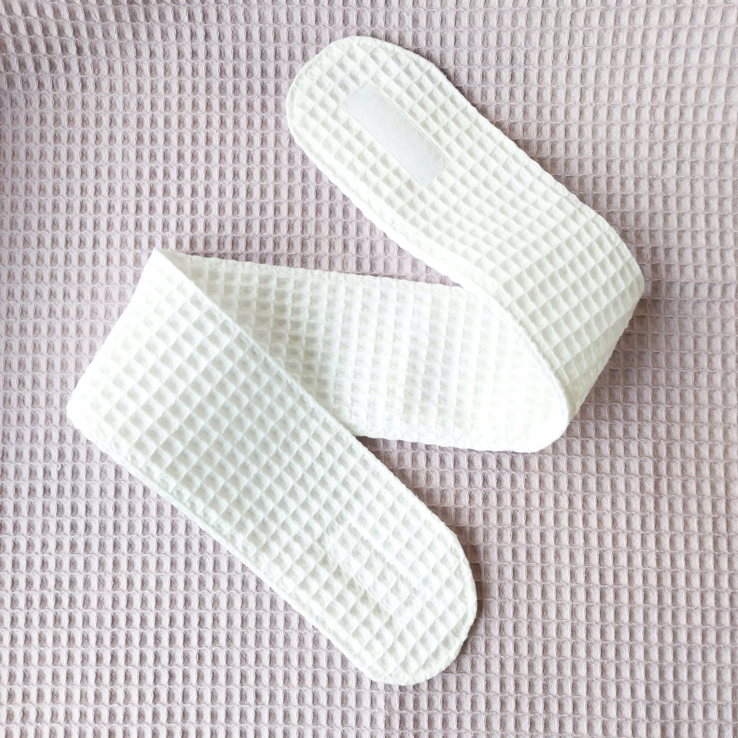 Opaska na głowę, do sauny wafel 100% biały 58x7cm Długość (cm) 58 cm