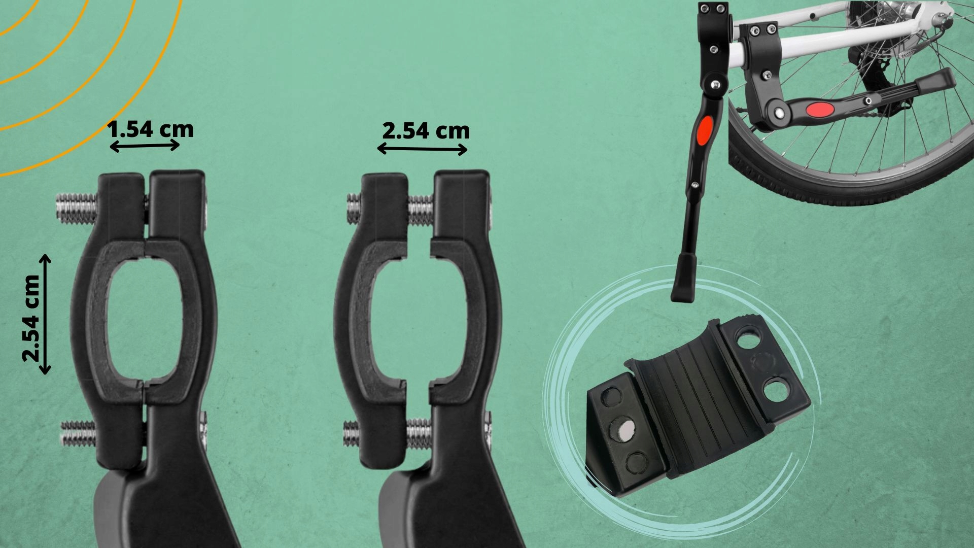 PODPÓRKA STOPKA NÓŻKA ROWEROWA DO ROWERU 24-29 Z REGULACJĄ SOLIDNA STABILNA Waga 285 g