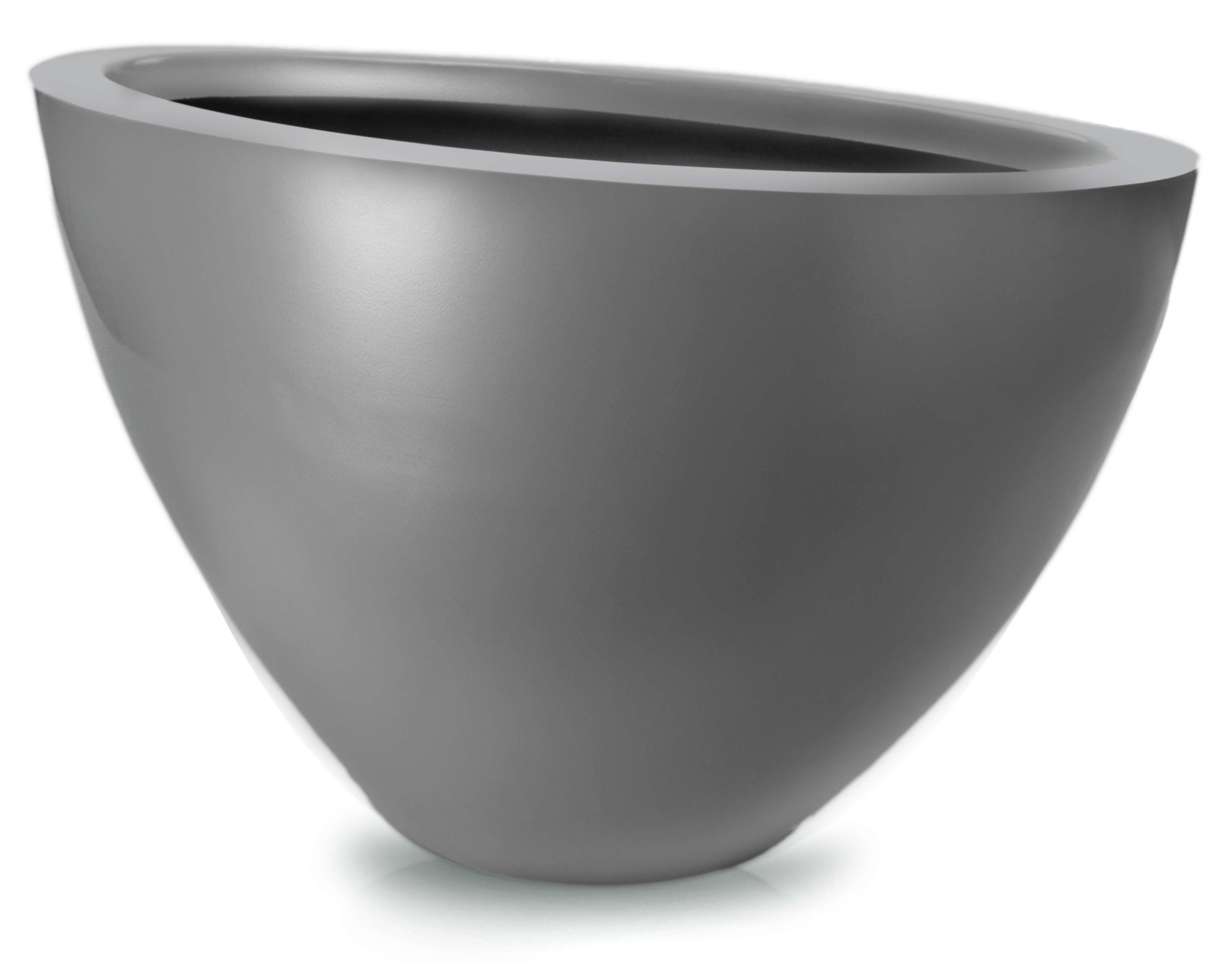 Kvetináč zo sklenených vlákien sivý grafit 55 cm x 28 x 35 cm Polnix 95.033.55