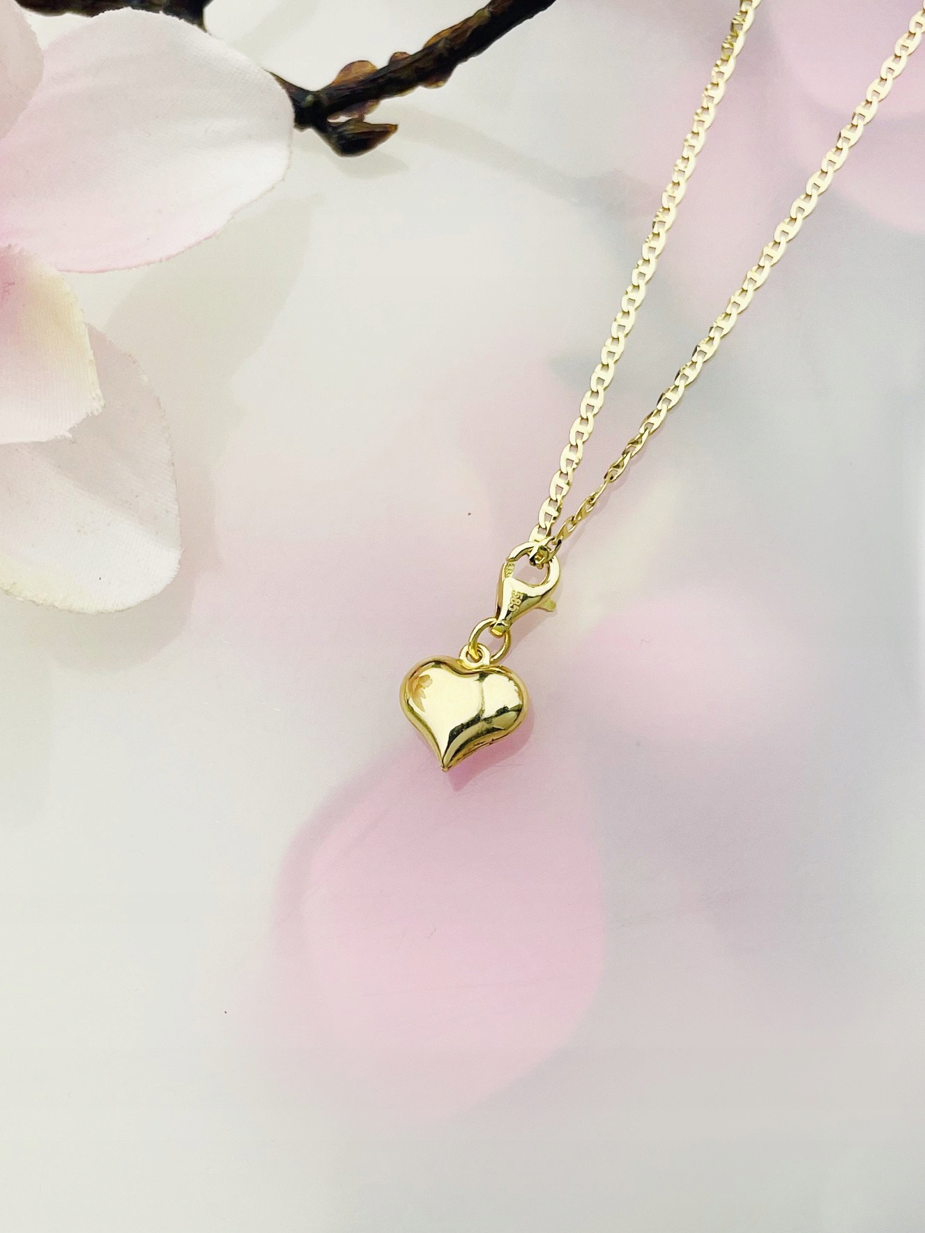 Zlatý přívěsek přívěsek srdce srdíčko figurka