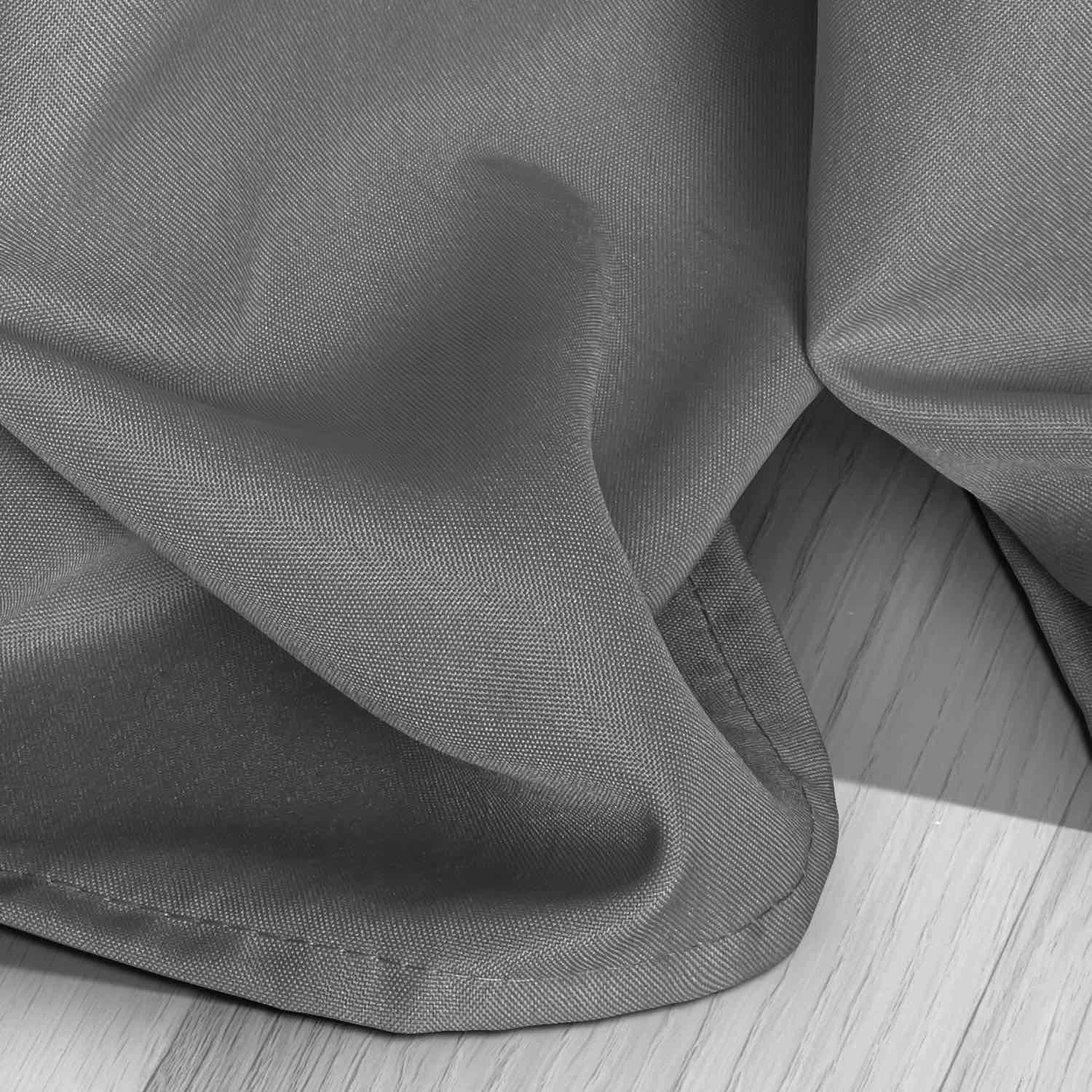 ZASŁONY 140x250 GRAFITOWA VIVA TAŚMA Wzór gładki