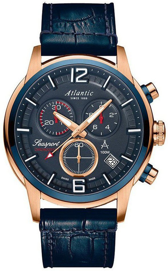 Hodinky pánské Atlantic 87461.44.55 tmavě modré sportovní
