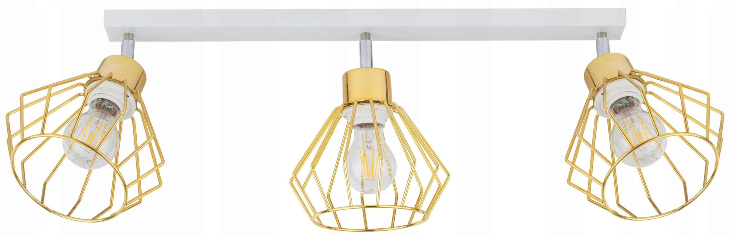 

Lampa Wisząca Żyrandol Loft Brylant Biała Złota