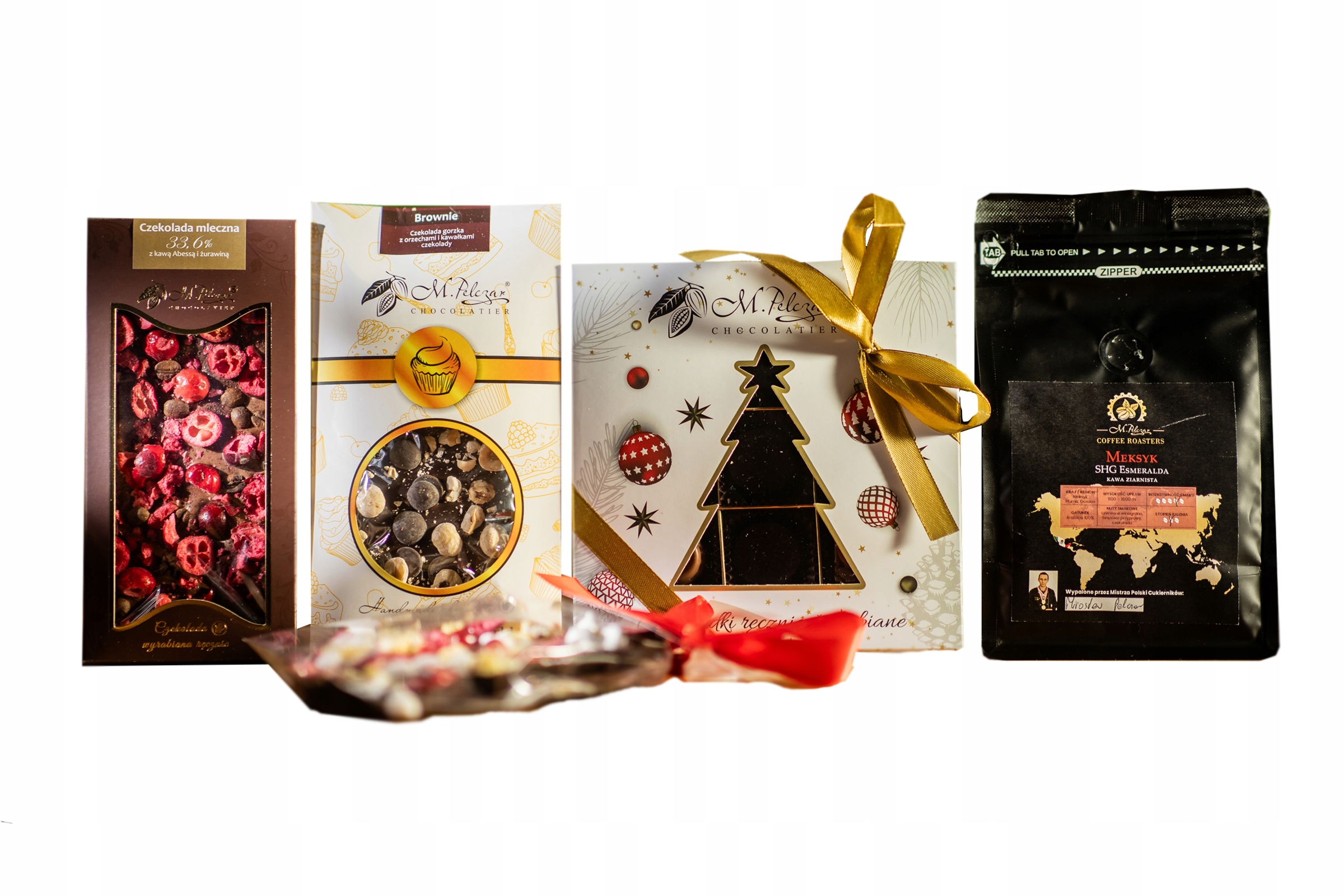 Levně Vánoční dárek, pralinky, káva, Vánoce, ozdobné balení