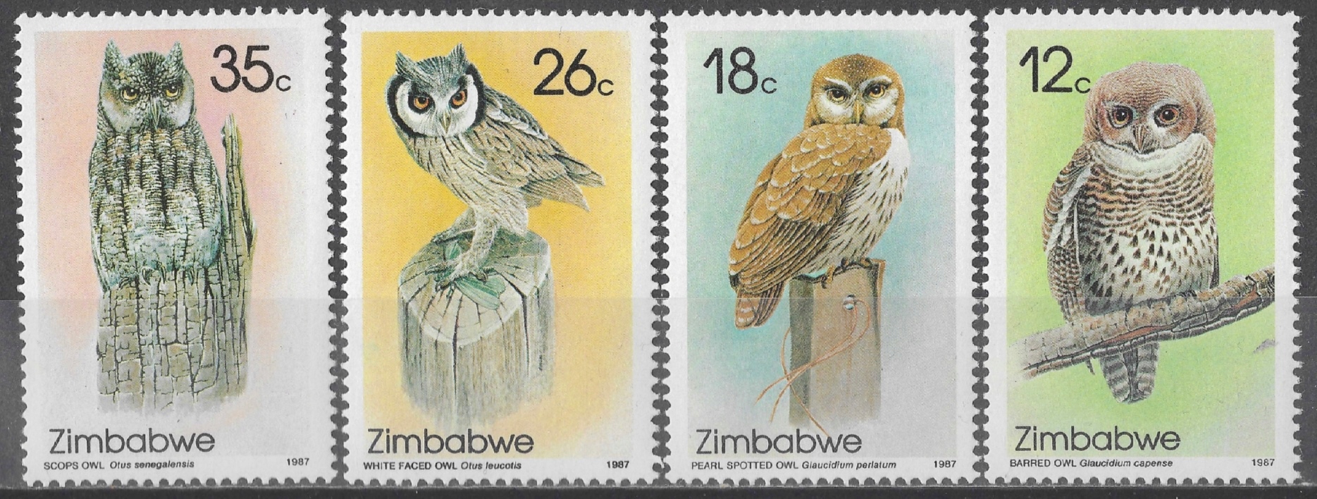 Zimbabwe - fauna** (1987) SW 134-137