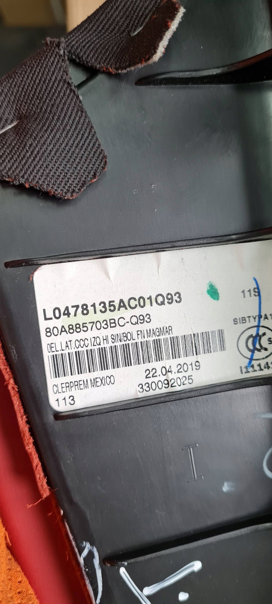 SQ5 80A Q5 Seite KANAPY links heck Leder MAGMAROT 80A885703BC