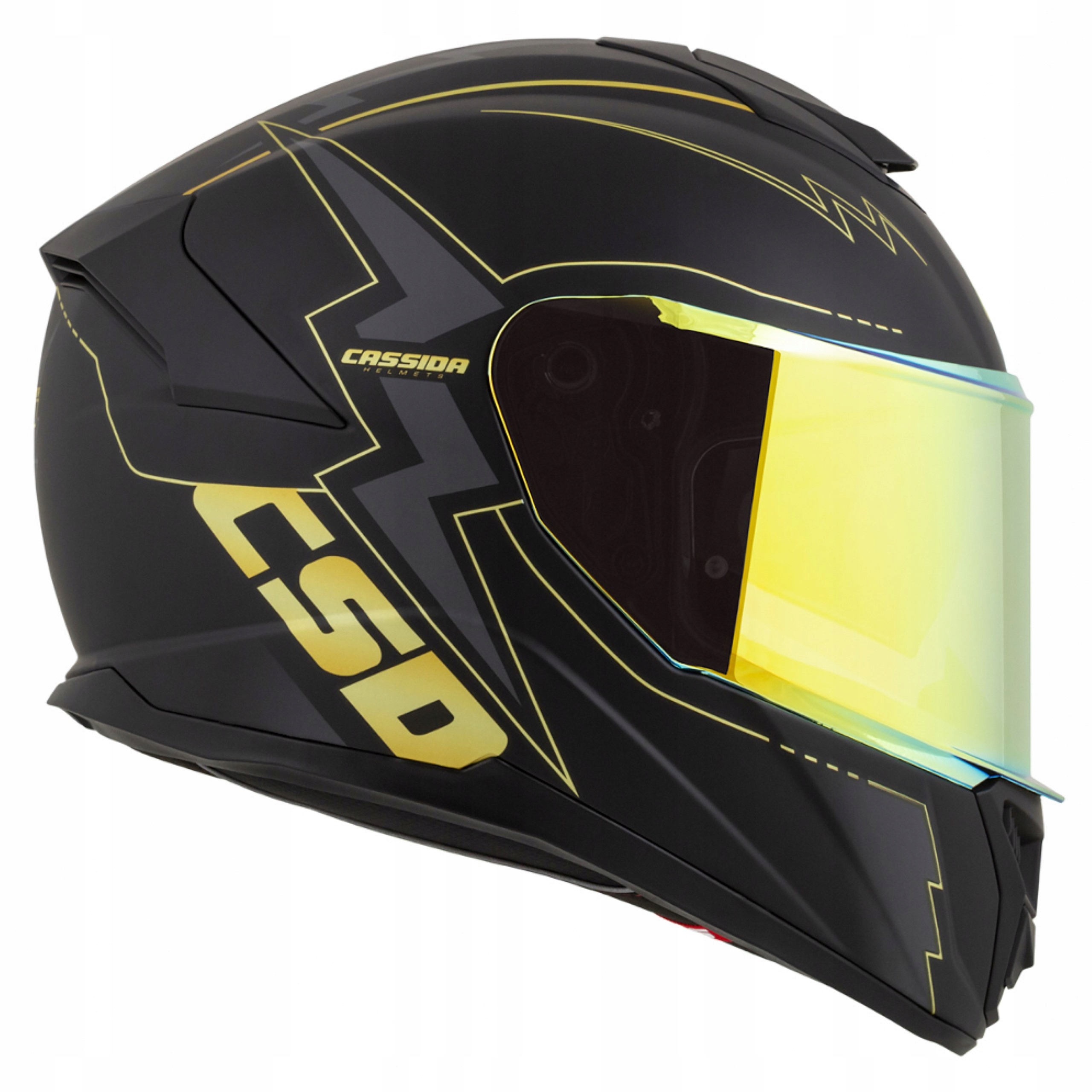 CASSIDA KASK MOTOCYKLOWY GT2.1 + ZŁOTA SZYBA XL Rozmiar XL