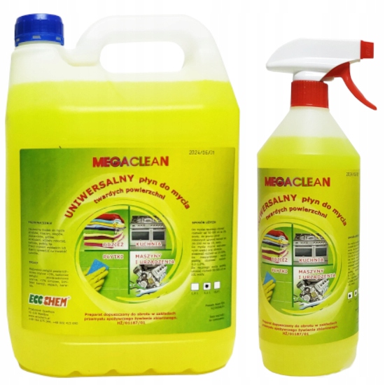 

Płyn odtłuszczający Megaclean 5 l+spray 1l. Zestaw