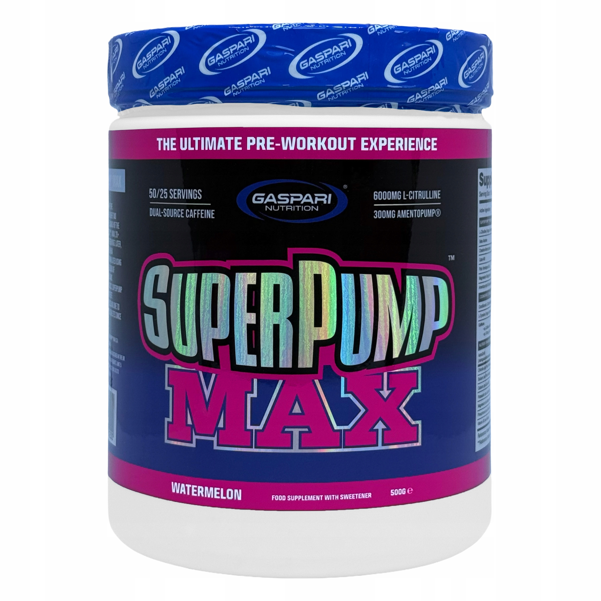 Předtréninková pumpa Pump Max 500 g Booster Gaspari Watermelon Meloun