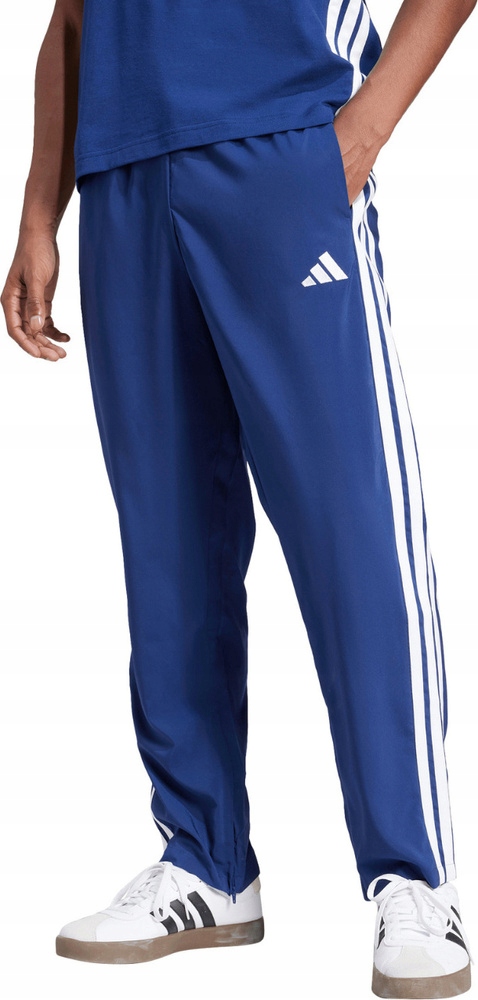 Pánské Kalhoty Adidas Essentials 3-STRIPES Stanford Open Hem Modré vel. L