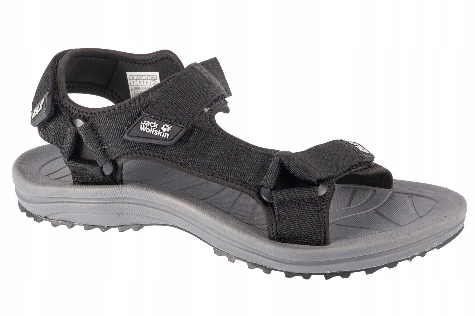 Jack Wolfskin Wave Breaker Sandal M (44,5) Pánské sandály Textil Černá