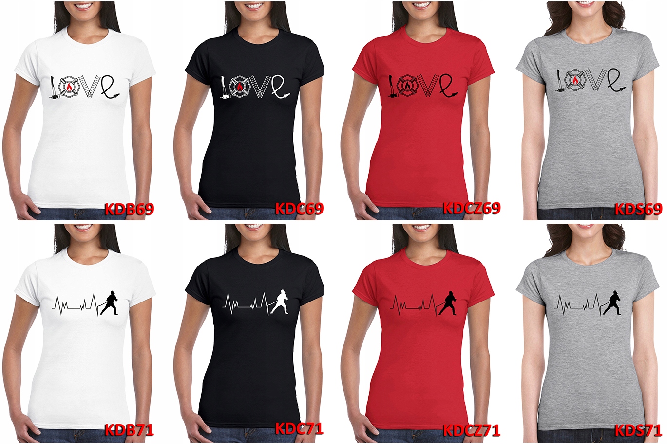 KOSZULKA STRAŻACZKA STRAŻ POŻARNA na PREZENT Materiał dominujący bawełna