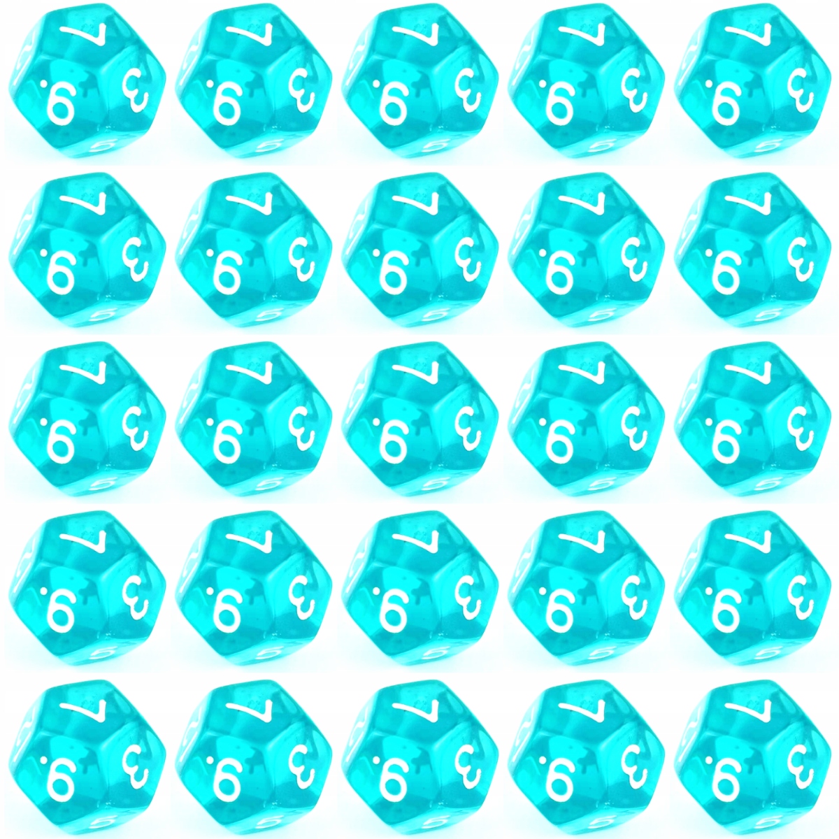 ZESTAW 25 KOSTEK RPG KOSTKA LODU KOŚĆ K12