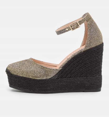 Gaimo Dámské Stříbrné Espadrilky S Přezkou 39 4CA