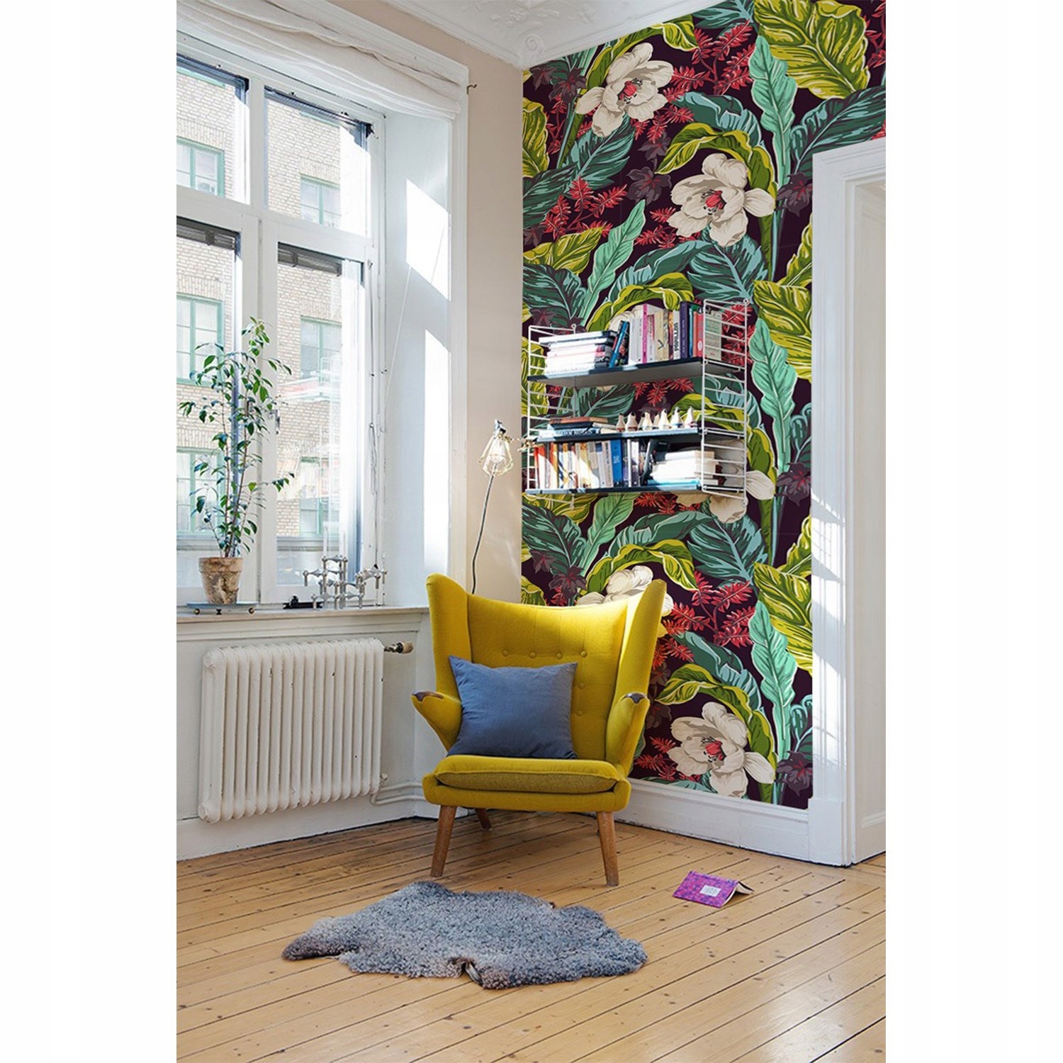 

Samoprzylepna fototapeta Liście i kwiaty 250x250cm