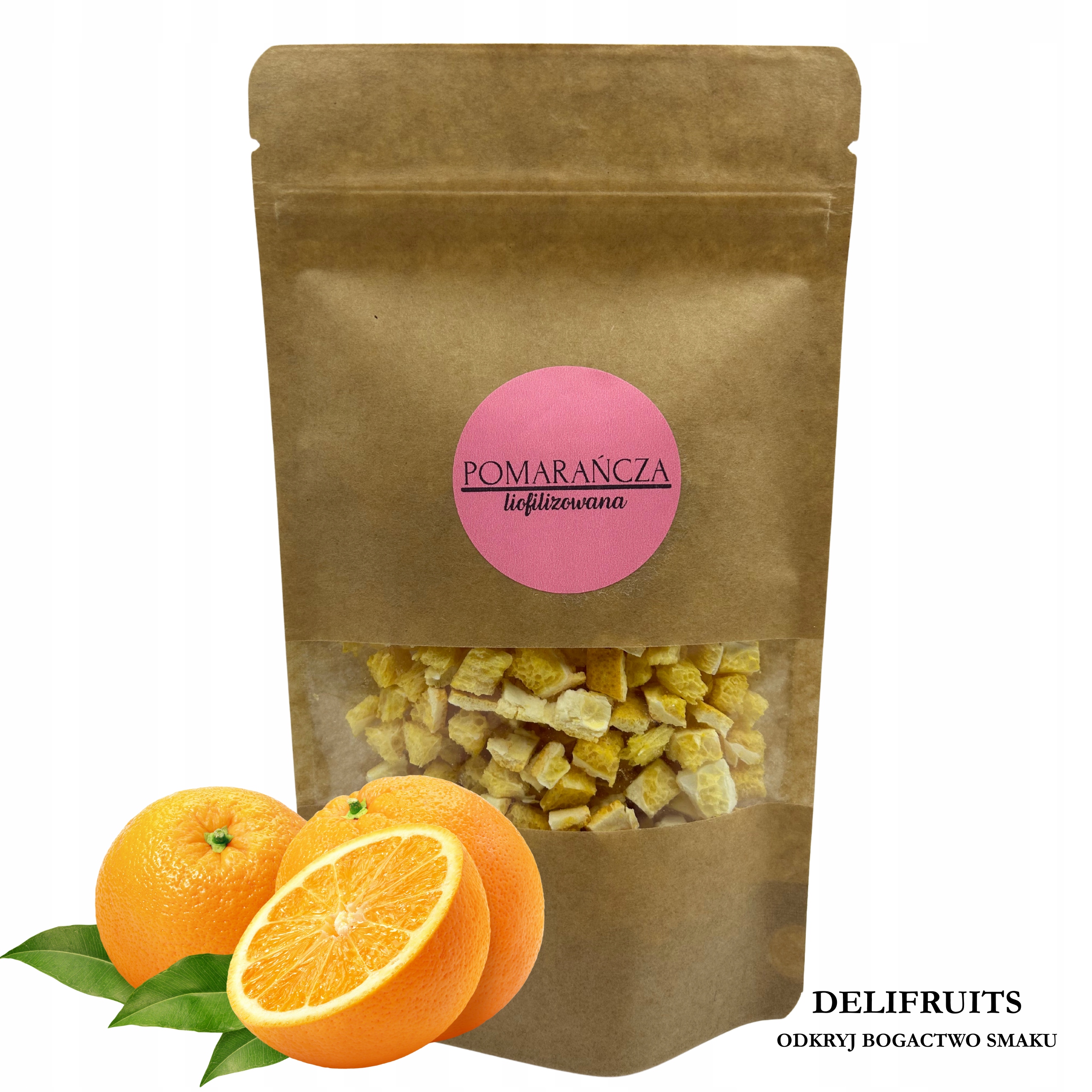 Pomeranč Lyofilizovaný 500 G Delifruits Drcené Křupavé Zdravé Ovoce