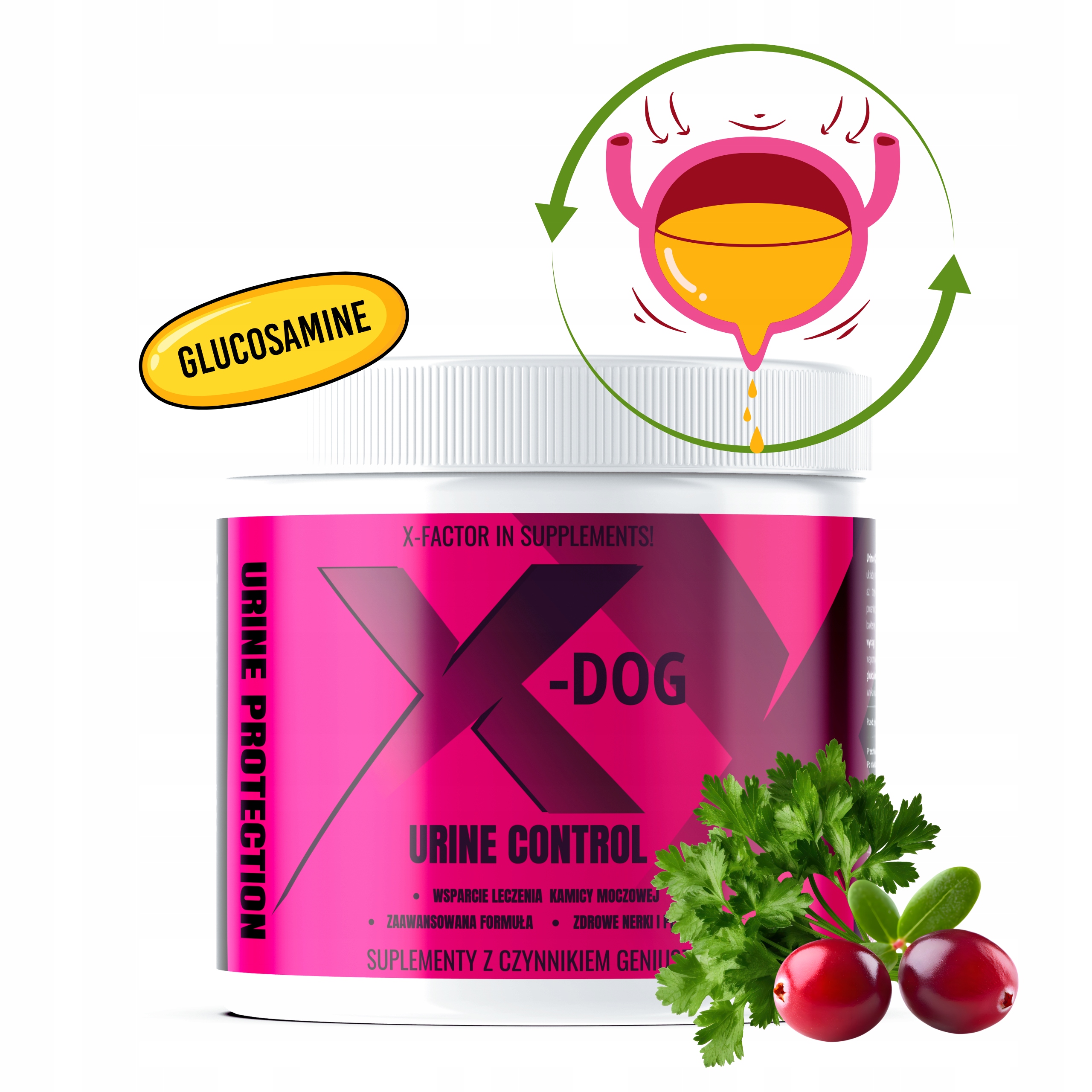 SUPLEMENT DLA PSA WSPARCIE DRÓG MOCZOWYCH PROSZEK 200G X-DOG URINE CONTROL