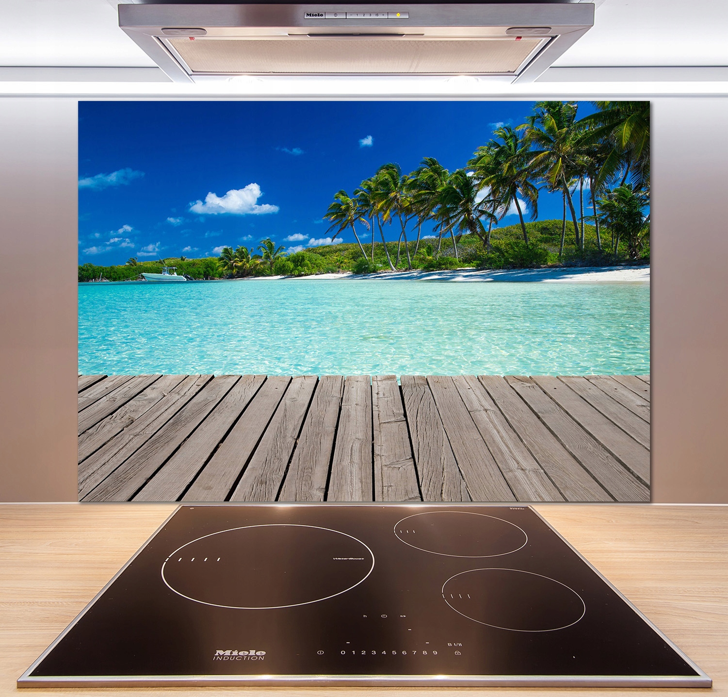 

Panel do kuchni Tropikalna plaża 100x70 cm + Klej