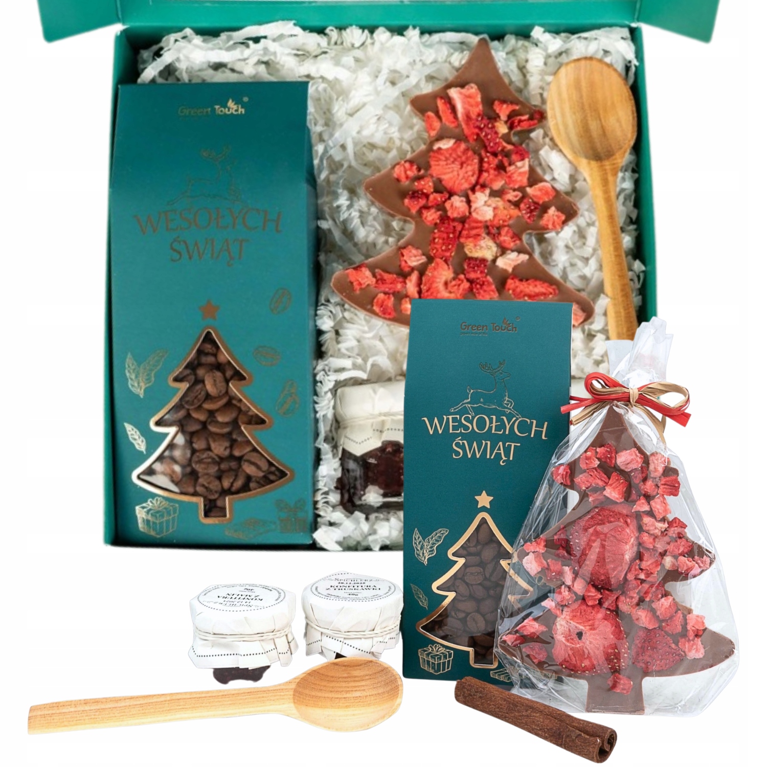 Levně Krabička Sada Čaj Čokoláda Džemy Dárek K Svátku Box