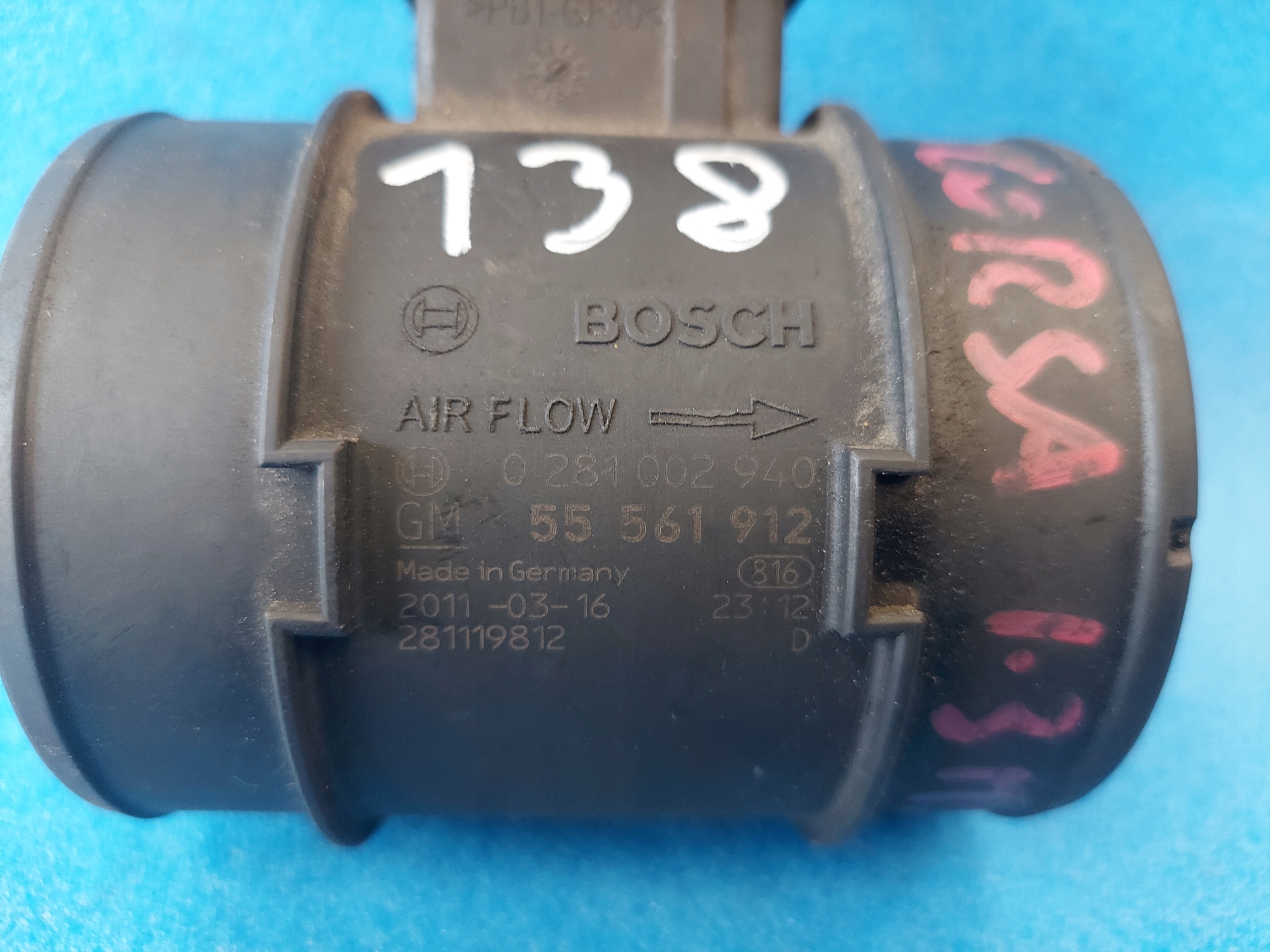 Luftmassenmesser OPEL 1.7 CDTI 0281002940
