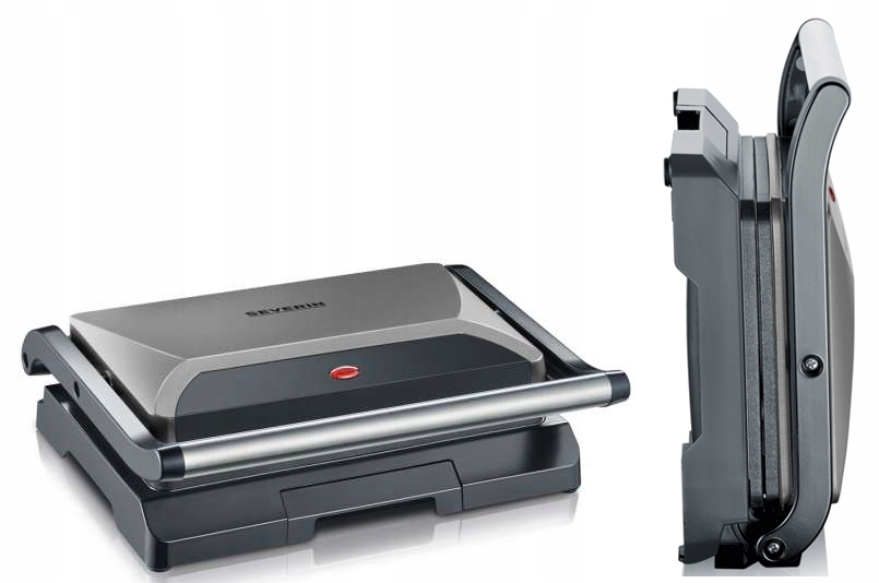 Grill Elektryczny Kontaktowy Opiekacz 800W Kompaktowy Czarny Severin