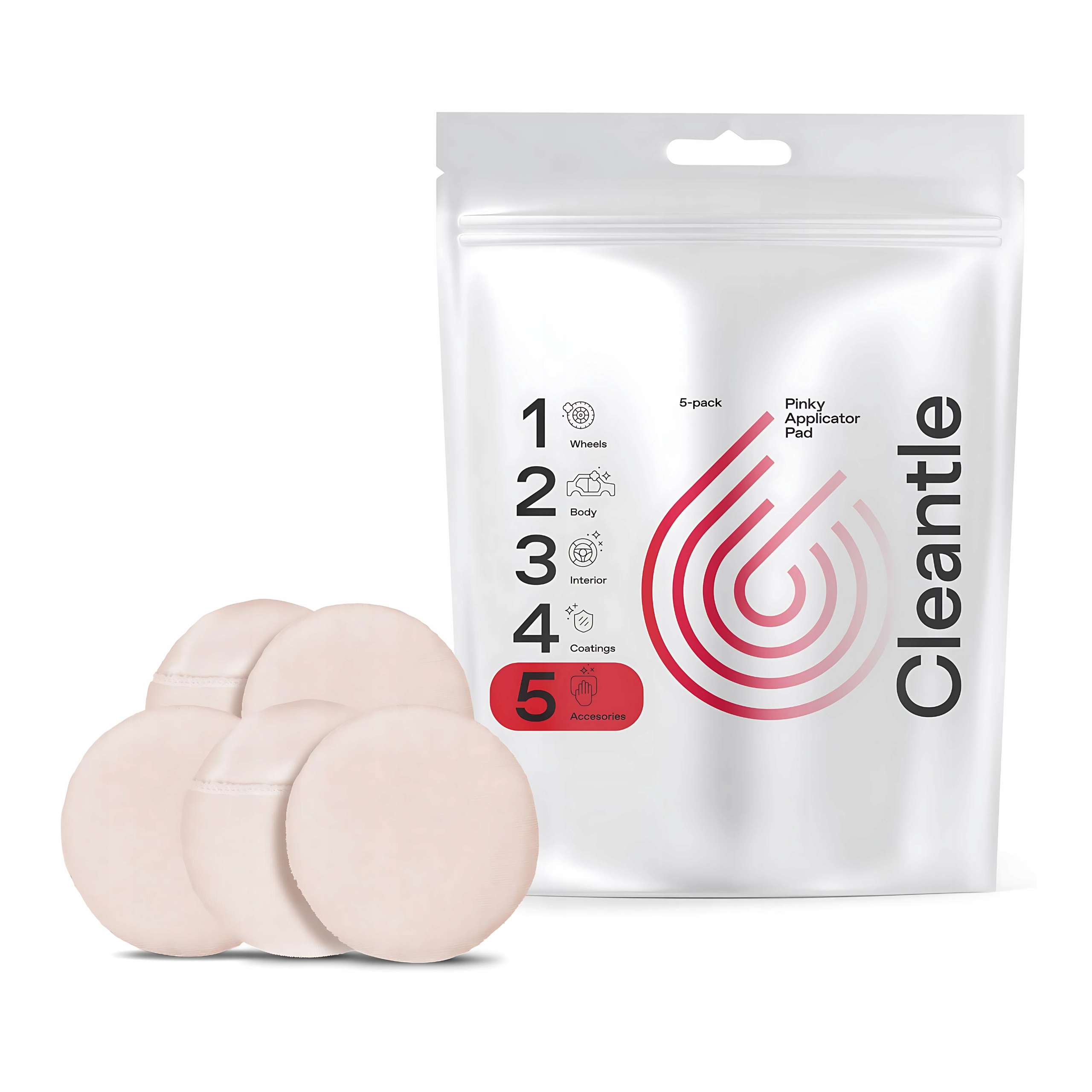 Cleantle Pinky Pad 5x Aplikator do powłok ceramicznych i detailingu wnętrza