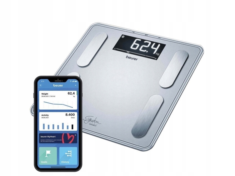 Waga łazienkowa Beurer Bf 405 SignatureLine Srebrny