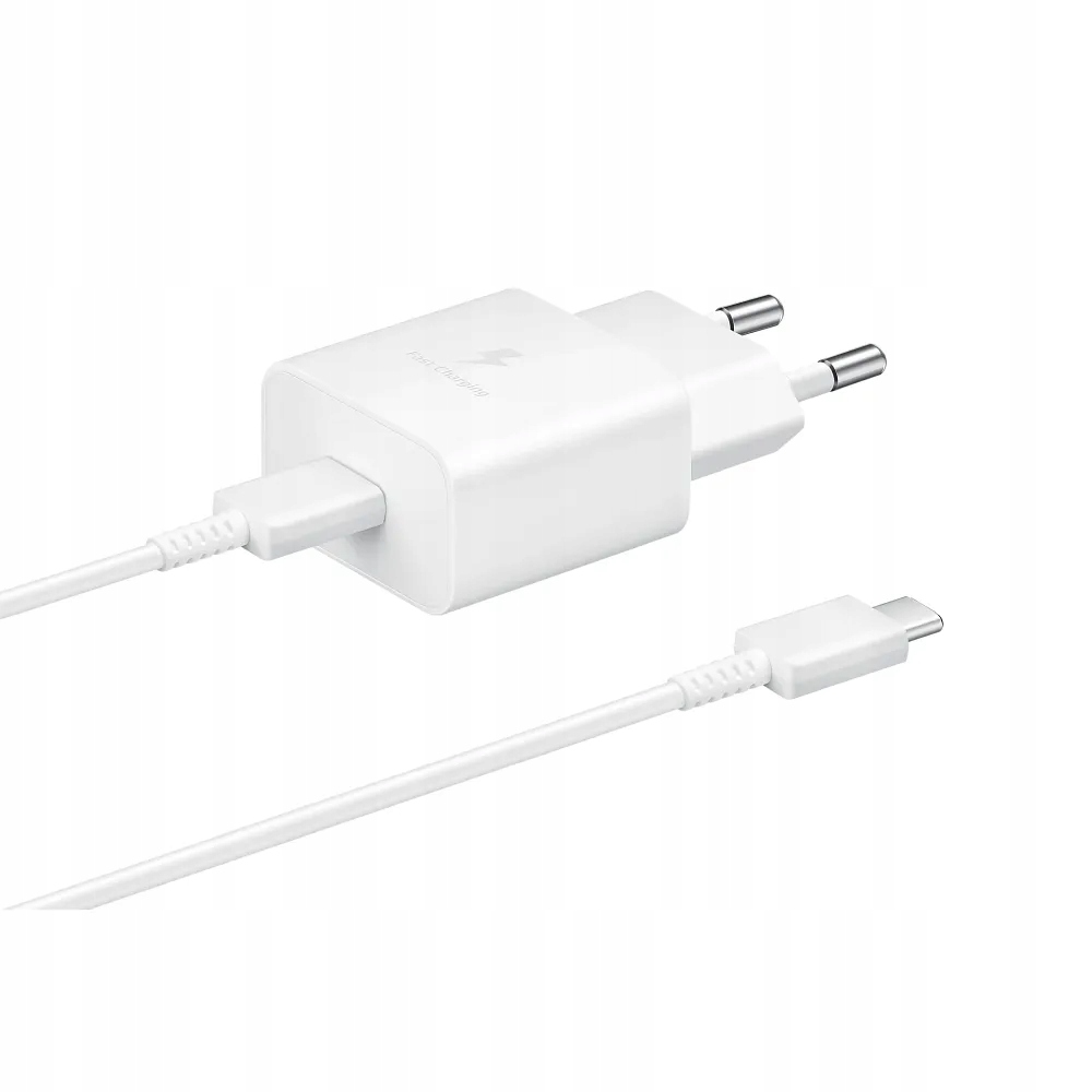 Telefonowa Szybka Ładowarka 15W USB Type-C Z Kablem Danych Biała — miniatura 8