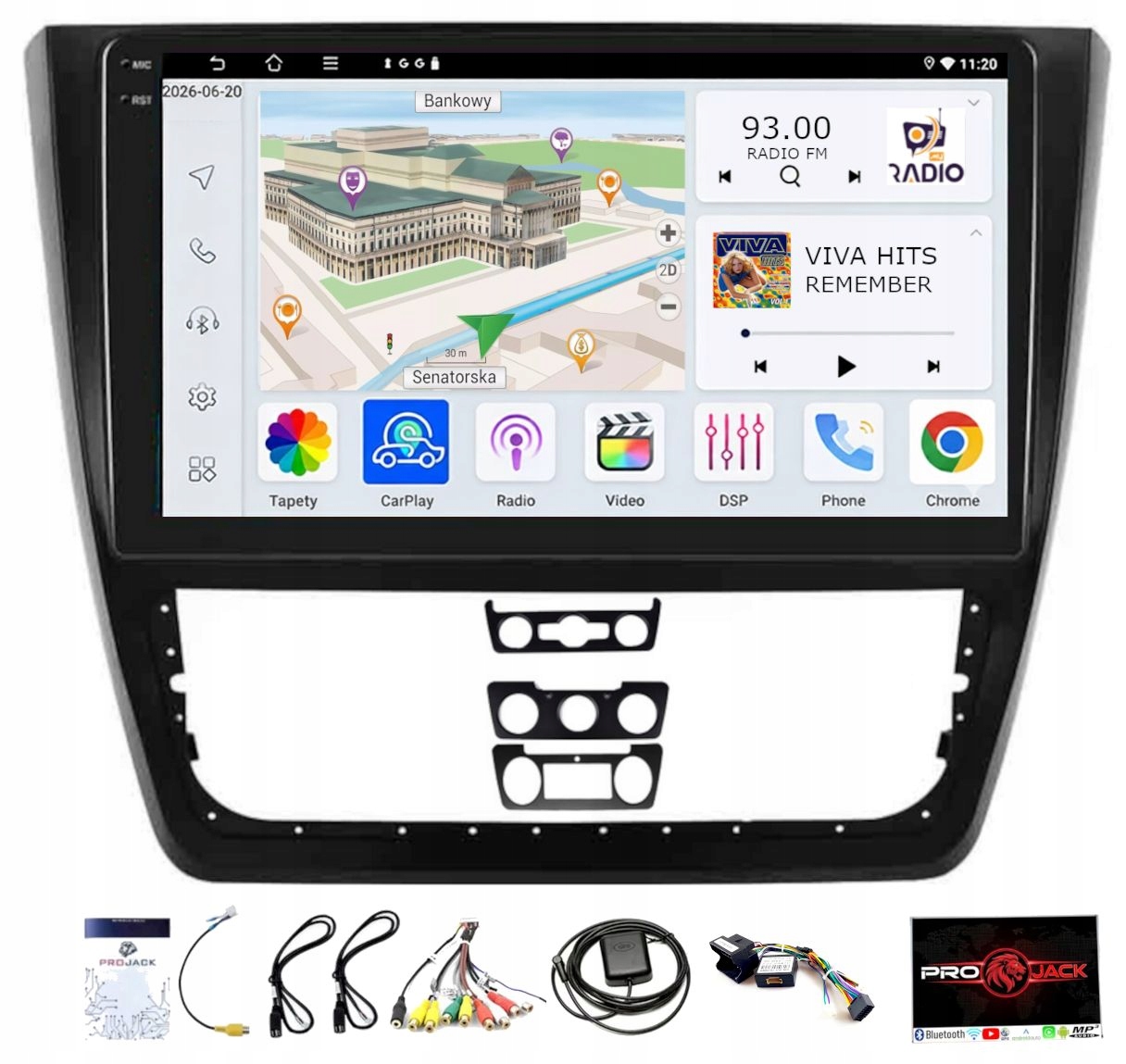 Gps A Android Rádio Škoda Yeti 2009-2017 Wifi Usb Carplay 4GB 64GB