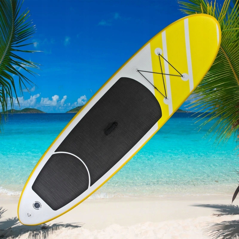 Deska Sup (Stand-Up Paddleboard) pompowana z akcesoriami, do 110 kg, 305x81 cm, żółta