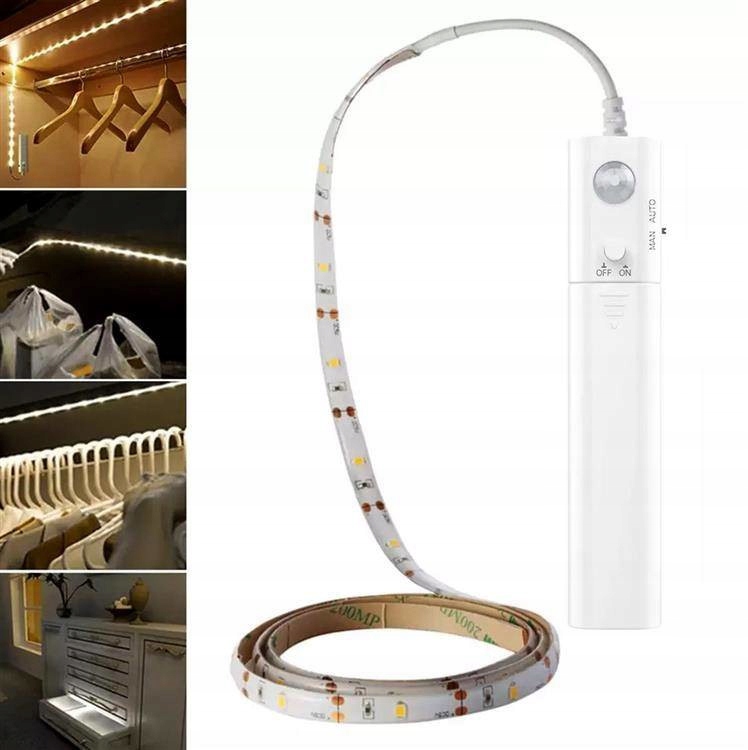 

Taśma Led z CZUJNIK-iem Sensor Ruchu 2m do szafy