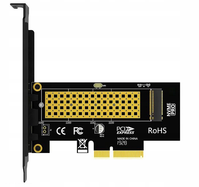 Adaptér Pro Disky Ssd M.2 NVMe – Rozšiřující Karta Do Slotu Pci-e