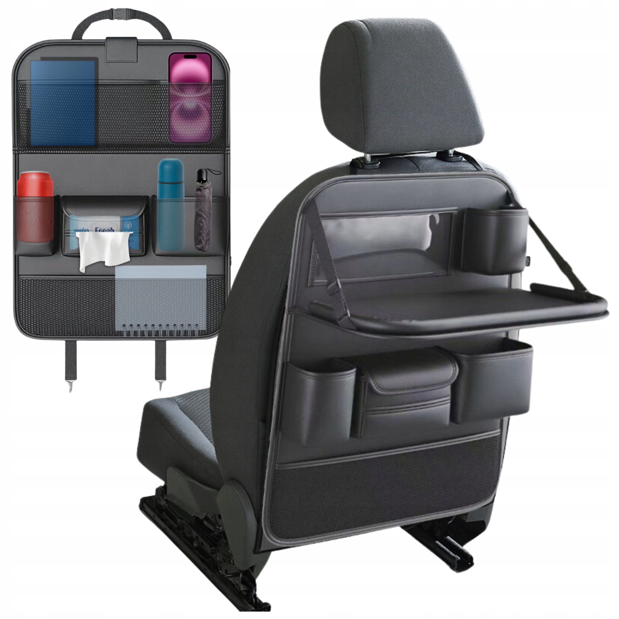 Organizer samochodowy osłona oparcie tył siedzenia auta fotela ochraniacz