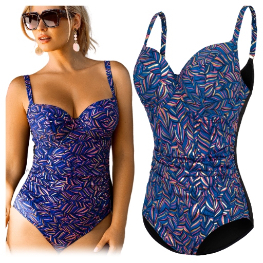 Dámské jednodílné plavky Plus Size 90D 3XL 46 Monokini