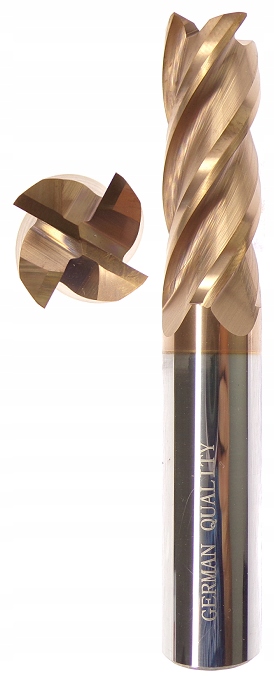 Frez Węglikowy 7mm 55HRC Fi7 Vhm Palcowy 4 Pióra 55 Hrc TiSiN 7x8x20x60