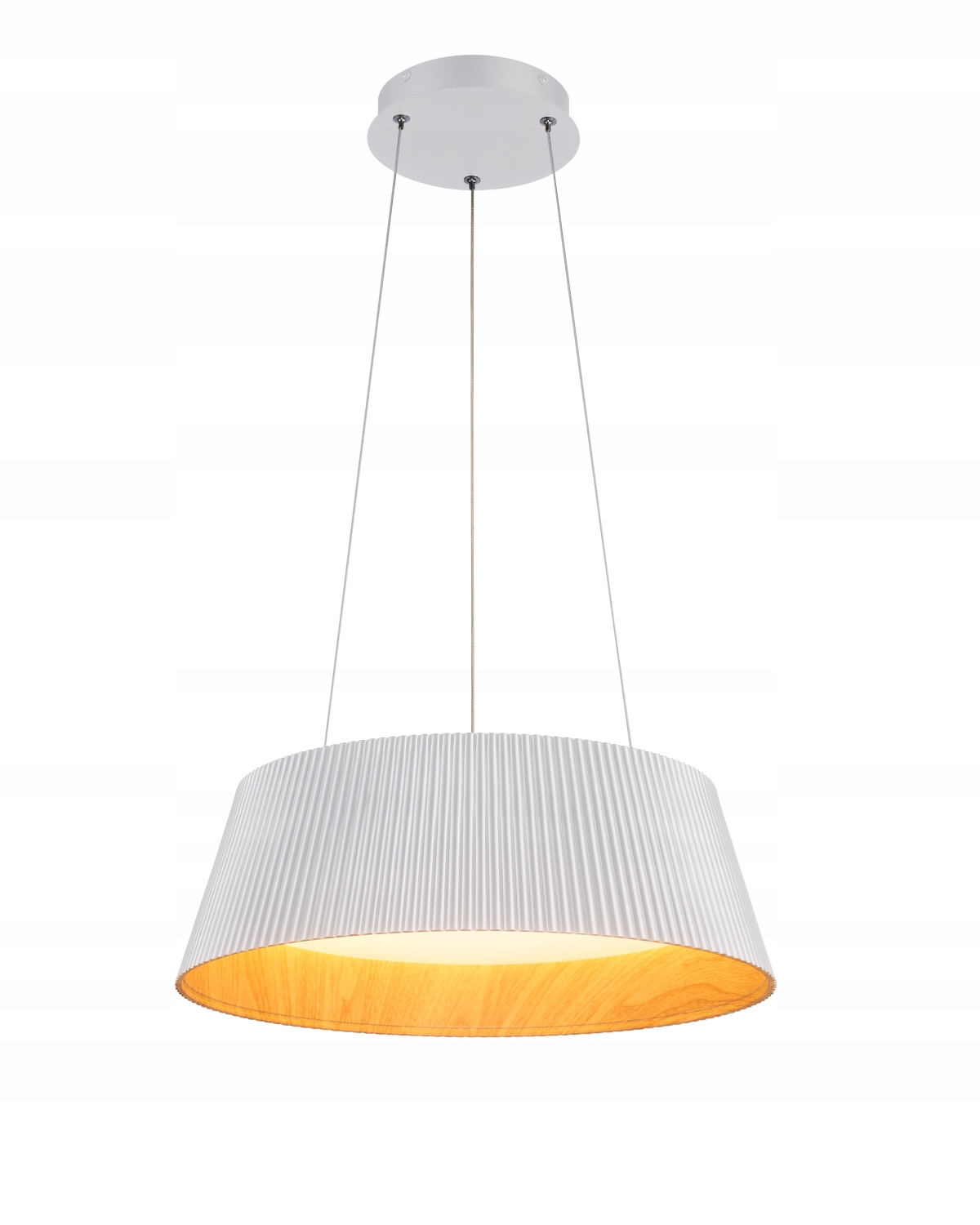 Závesná lampa Frill biela Led drevená nad jedálenský stôl škandinávsky stôl