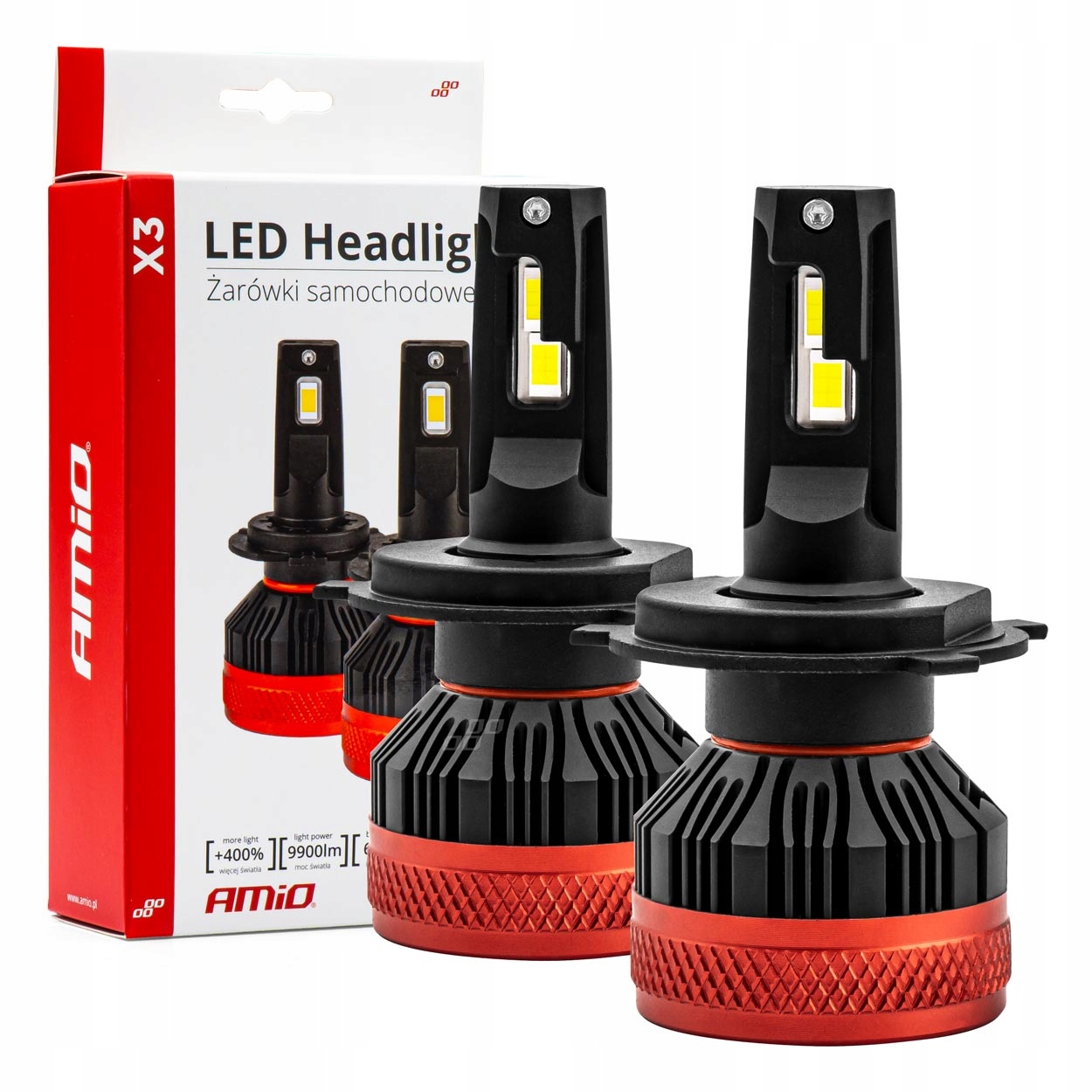 Led automobilové žiarovky X3 AMiO H4