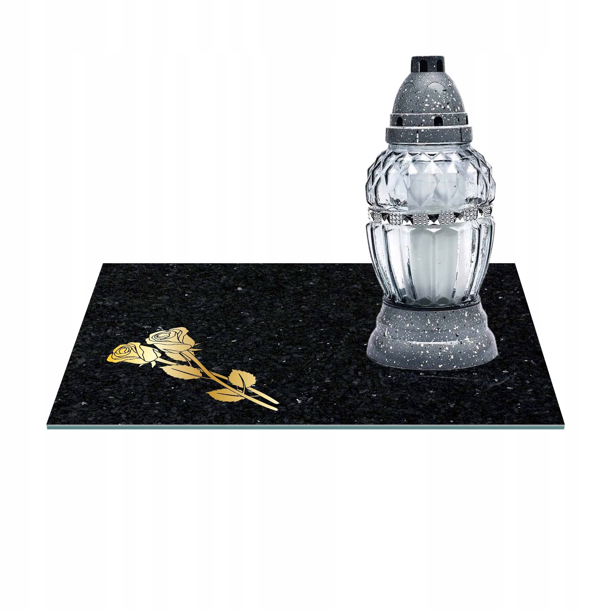 SZKLANA PODSTAWKA POD ZNICZE 30x20cm 491a