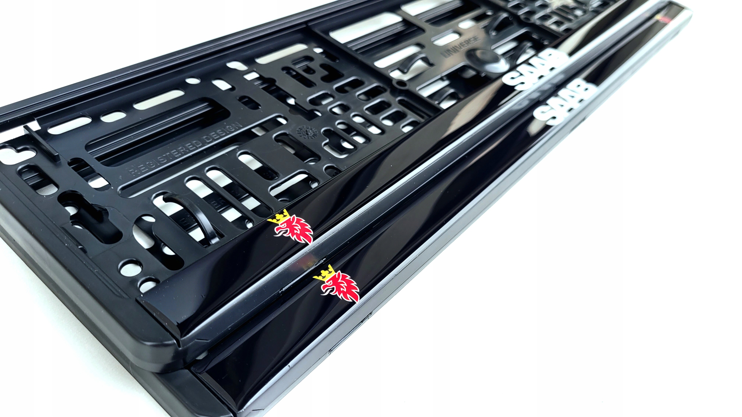 Ramki do tablic rejestracyjnych Saab Żelowe 2 sztuki