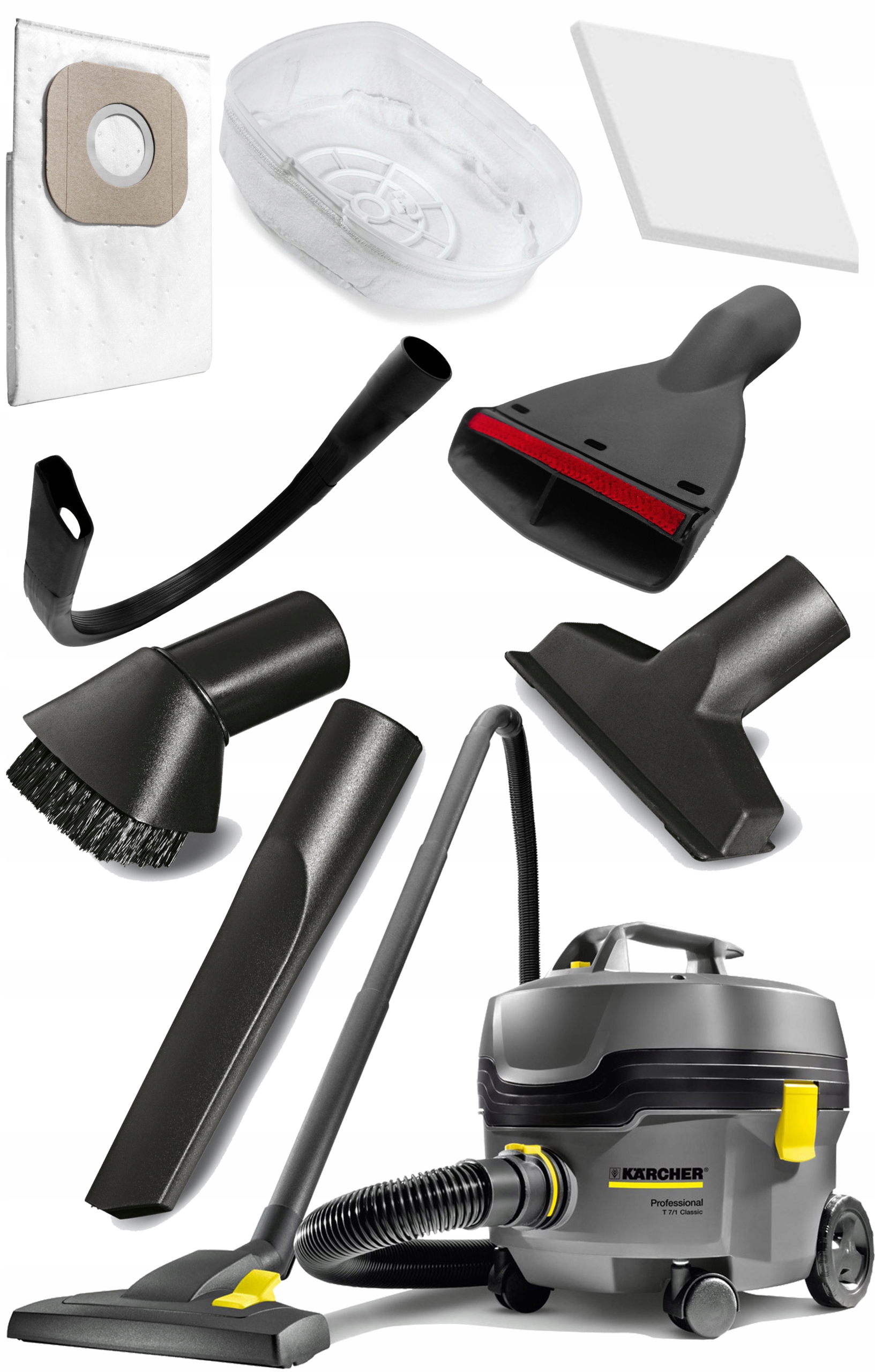 ODKURZACZ PRZEMYSŁOWY KARCHER T 7/1 ZESTAW COMBO Kod producenta 1.527-181.0