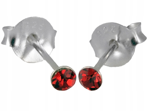 

Versil kolczyki cyrkonia 2,5 mm red Srebro 925