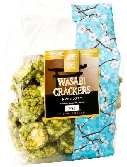 

Krakersy ryżowe z wasabi 125g Golden Turtle Brand